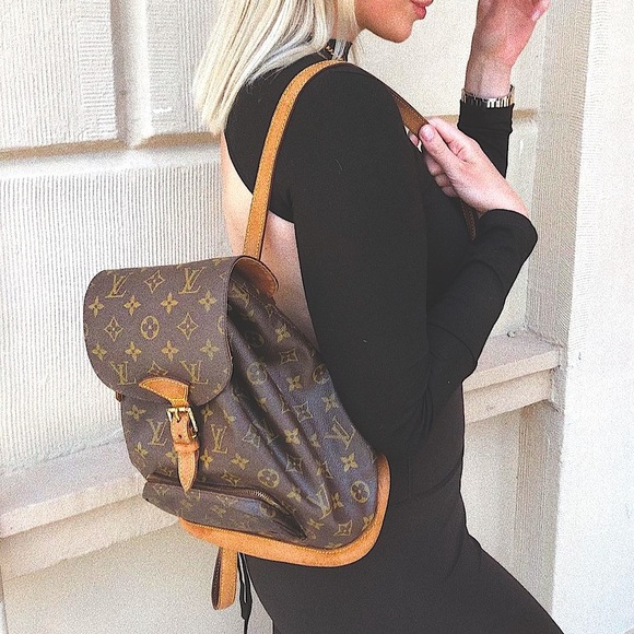 Vintage🌹LV backpack montsouris mm monogram backpack travel bag Louis Vuitton bag - Picture 1 of 17